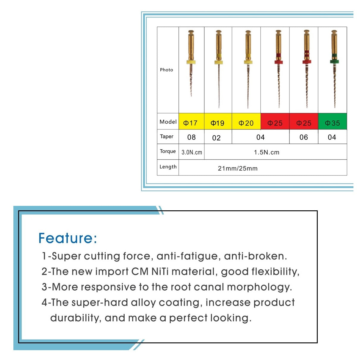 COXO Dental Root Canal Endo File SC-PRO 10 packs in one box